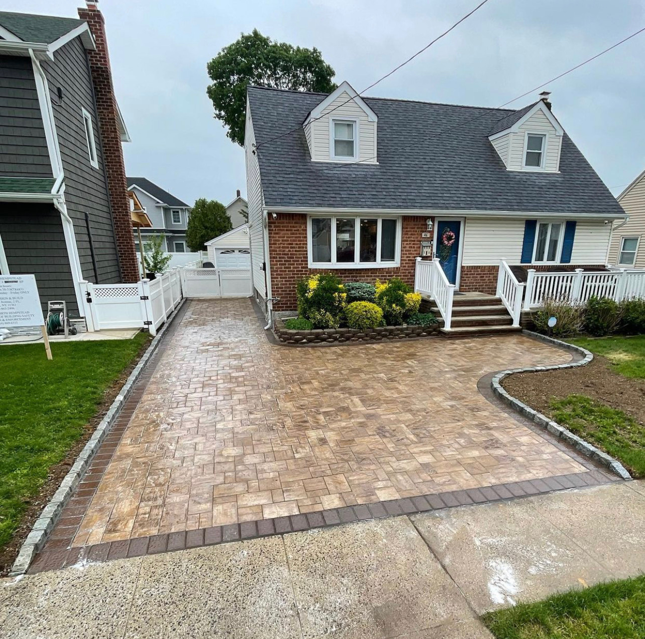 paving stone driveway on Long Island, NY